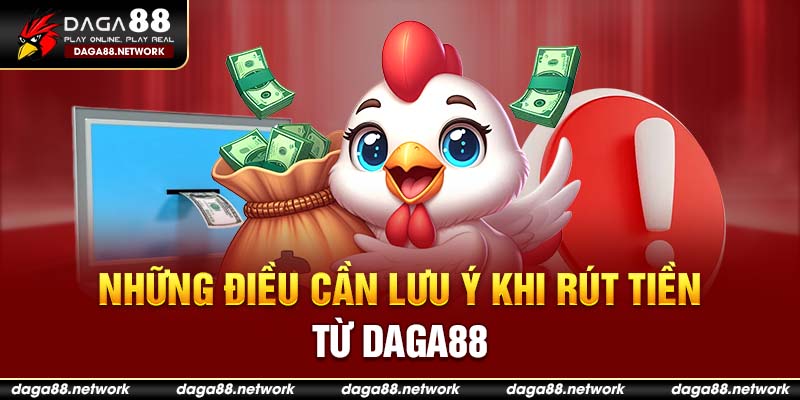 Những điều cần lưu ý khi rút tiền từ Daga88